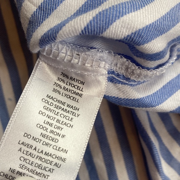 beachlunchlounge Blue/White Stripe Button Down - Picture 8 of 8